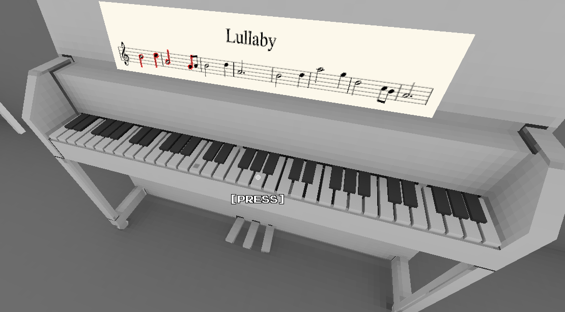 screenshot of playable piano