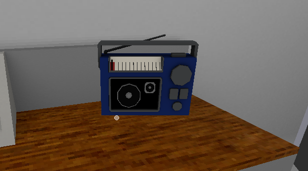 screenshot of radio on desk