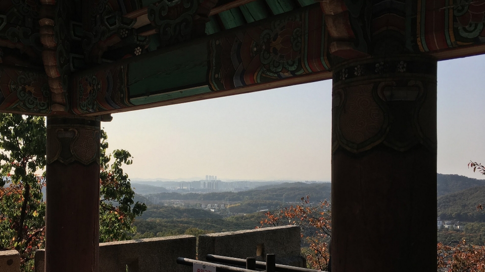 looking at seoul from a guard tower