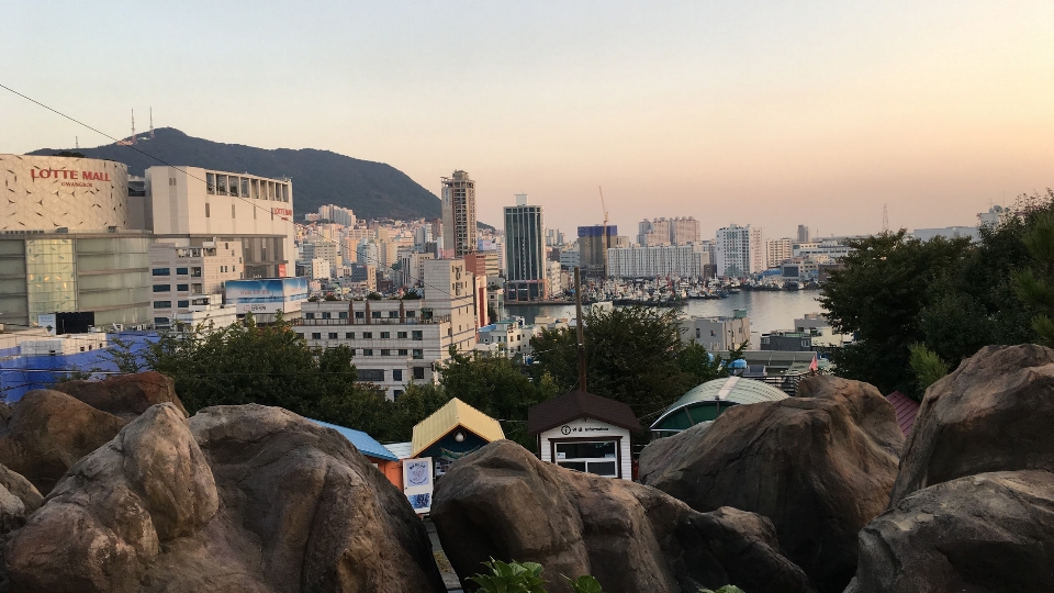 busan cityscape and bay
